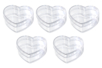 petite boite coeur en plastique - Plastique Transparent – 10doigts.fr
