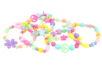 petits bracelets enfants perles pastel - Perles Plastique – 10doigts.fr