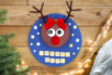 Tableau renne de Noël 3D - Noeuds et rubans – 10doigts.fr