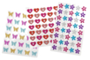 Set de 105 stickers avec strass - coeur, étoile, papillon - Stickers Fantaisies – 10doigts.fr