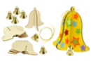 Cloches en bois à monter - 6 pcs - Supports de Pâques à décorer - 10doigts.fr