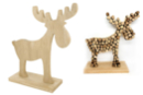Élan en bois naturel - Objets en bois Noël - 10doigts.fr