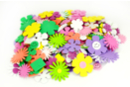 Stickers fleurs en caoutchouc mousse - 400 pcs - Fleurs et feuilles décoratives - 10doigts.fr