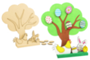 Scénette arbre de Pâques - Supports de Pâques à décorer - 10doigts.fr