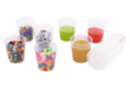 Mini godets en plastique transparent - 20 pièces - Palettes et rangements - 10doigts.fr