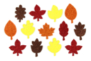 Stickers feuilles en caoutchouc pailleté - 200 feuilles - Stickers en mousse - 10doigts.fr