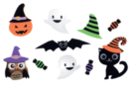 Stickers 3D Halloween en caoutchouc mousse - 10 pièces - Gommettes Halloween - 10doigts.fr