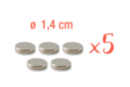 Aimant néodyme Ø 14 mm - Lot de 5 - Aimants - Magnets - 10doigts.fr