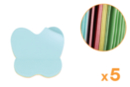 Blocs-notes repositionnables papillon - Lot de 5 - Blocs notes 12335 - 10doigts.fr