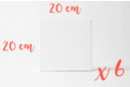 Châssis coton 20 x 20 cm - 6 châssis - Châssis et Cartons toilés - 10doigts.fr