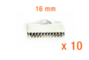 Embouts serre-fils argent 16 mm - 10 pcs - Fermoirs bijoux 11579 - 10doigts.fr