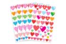 Gommettes coeurs fantaisie - 216 gommettes - Gommettes coeurs - 10doigts.fr