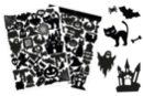 Gommettes silhouettes Halloween (1 set - 84 gommettes) - Gommettes Halloween 56526 - 10doigts.fr