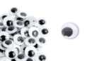 Grands yeux mobiles noirs Ø 25 mm - 24 yeux - Yeux mobiles - 10doigts.fr