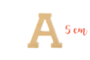 Lettre en bois médium : A - Déco en bois brut - 10doigts.fr
