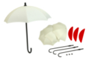 Parapluies porte-clés à décorer - 3 pièces - Plastique Opaque - 10doigts.fr