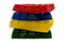 Savons couleurs assorties - Lot de 4 plaquettes de 250 gr - Base de savon 03989 - 10doigts.fr