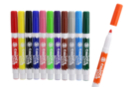 Marqueurs textiles, couleurs assorties - 12 feutres - Peintures et marqueurs pour tissus - 10doigts.fr