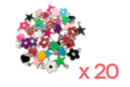Pendentifs charm's colorés - 20 charm's - Bijoux Liberty - Techniques de Bijoux - 10doigts.fr