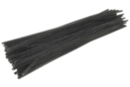 Chenilles 30 cm x Ø 4 mm (100 pièces) - noir - Chenilles, cure-pipe - 10doigts.fr