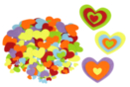 Stickers en feutrine coeurs - 150 formes - Stickers en Feutrine - 10doigts.fr