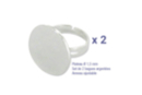 Bague plateau Ø 15 mm - 2 pièces - Bagues - Supports pour Bijoux 13858 - 10doigts.fr