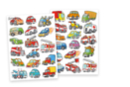 Gommettes voitures et camions - 2 planches (34 gommettes) - Gommettes Transports et Métiers - 10doigts.fr
