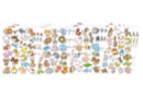 Gommettes animaux rigolos 1 & 2 - 300 gommettes (150 gommettes par thème) - Gommettes Animaux 18529 - 10doigts.fr