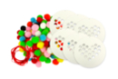 Kit coeurs à pomponner - 6 pièces - Kits éducatifs - 10doigts.fr