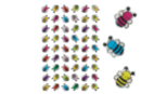 Stickers 3D brillants "abeilles" - 54 pcs - Gommettes en relief 3D pour enfants, bricolage et loisirs créatifs 56816 - 10doigts.fr