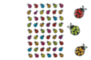 Stickers 3D brillants "coccinelles" - 54 pcs - Gommettes en relief 3D pour enfants, bricolage et loisirs créatifs 56818 - 10doigts.fr