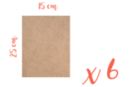 Support rectangle MDF 25 x 15 cm (Epaisseur : 3 mm) - Lot de 6 - Supports Mosaïques - 10doigts.fr