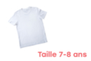 T-Shirt coton blanc 7/8 ans - à l'unité - Coton, lin - Textiles 04981 - 10doigts.fr