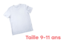 T-Shirt coton blanc 9/11 ans - à l'unité - Coton, lin - Textiles 04982 - 10doigts.fr