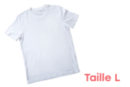 T-Shirt coton blanc Taille L - à l'unité - Coton, lin - Textiles 04984 - 10doigts.fr
