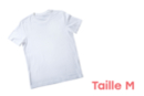 T-Shirt coton blanc Taille M - à l'unité - Coton, lin - Textiles 04983 - 10doigts.fr