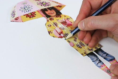 Tableau pluie de couleurs