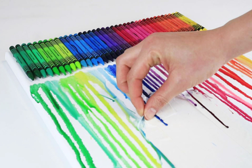 Tableau pluie de couleurs