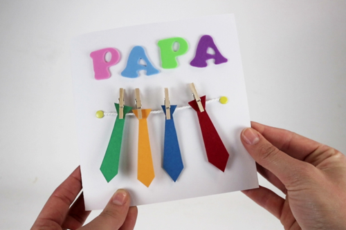 Carte cravates fête des pères