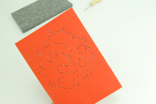 Une fois le dessin piqué - 