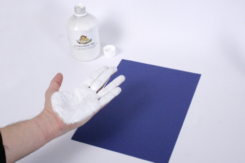 Lapin de Pâques empreinte de main