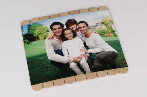 Puzzle photo avec bâtonnets en bois