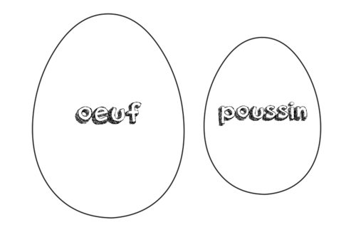 Le poussin sort de son oeuf