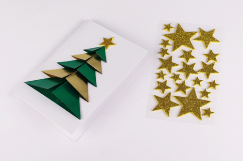 Carte sapin origami 3D
