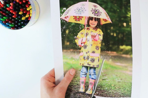 Tableau pluie de couleurs
