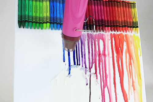 Tableau pluie de couleurs