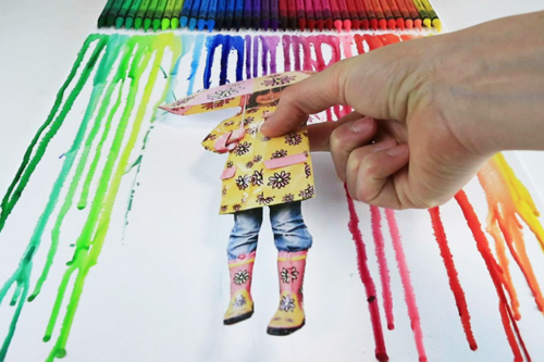 Tableau pluie de couleurs