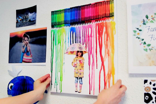 Tableau pluie de couleurs