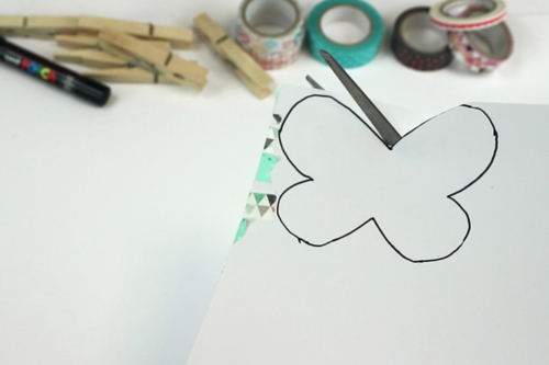 Magnet papillon avec une pince à linge