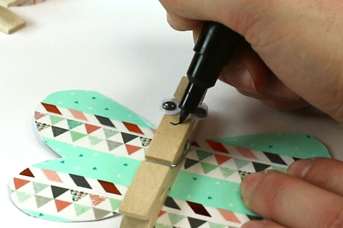 Magnet papillon avec une pince à linge